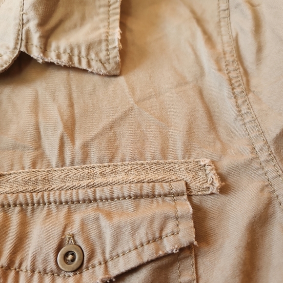 BillabongVintage/frayed look  army shirt - Picture 3 of 4